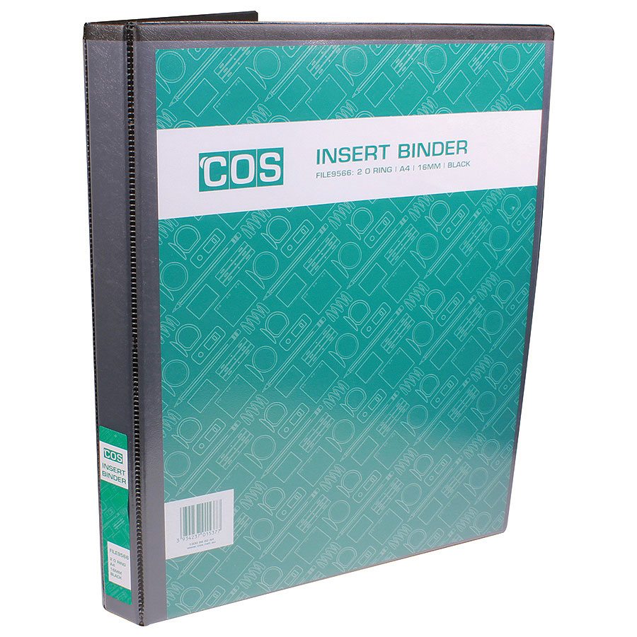 cos insert binder a4 2 ring 16mm file9566 cos three ring binder insert