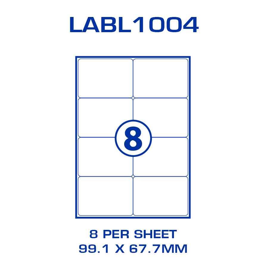 COS MultiUse Labels L7165GU 8 / Sheet LABL1004 COS Complete