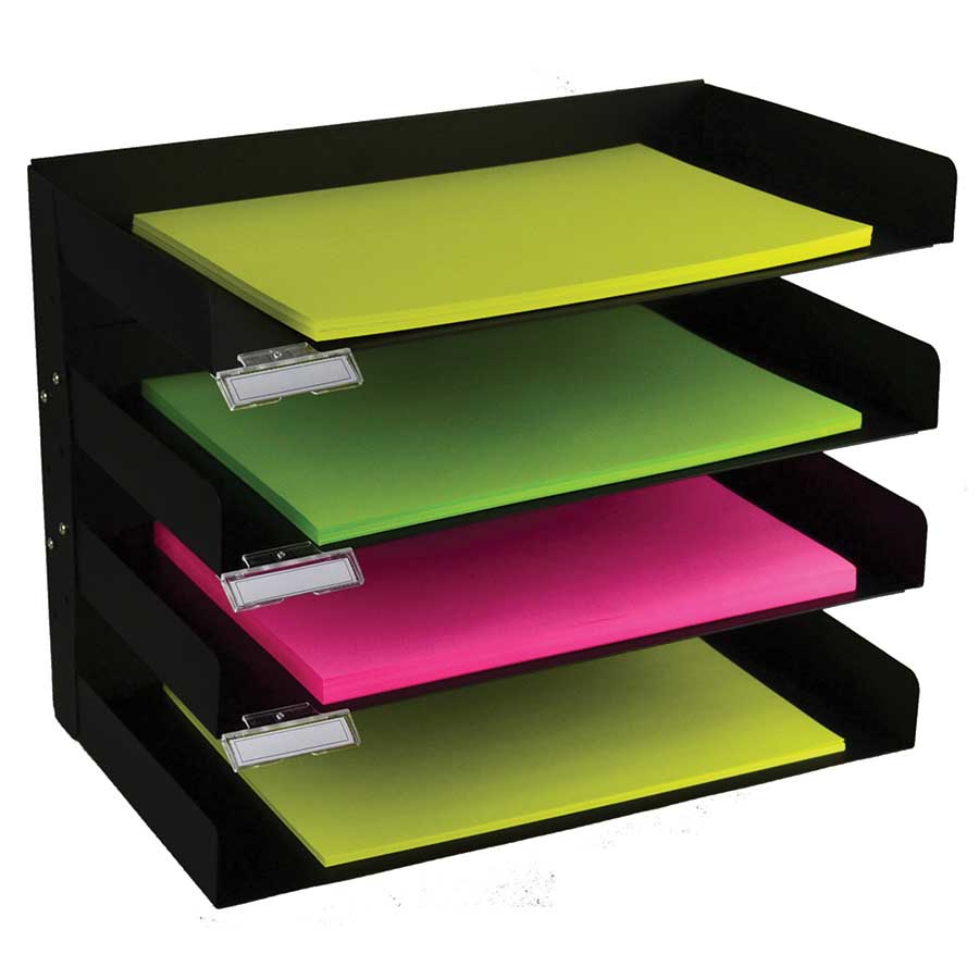 4 Tier Adjustable Metal Stationery Rack STAT1050 COS Complete