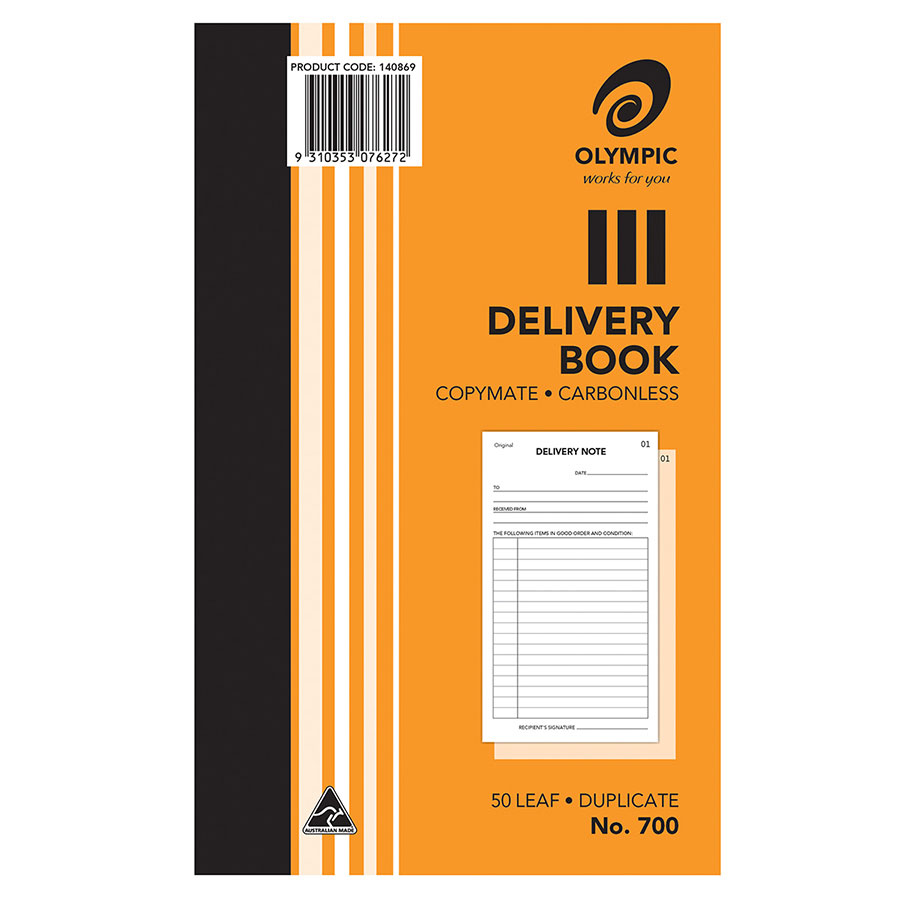 Delivery Book 700 Duplicate Carbonless COS Complete Office Supplies