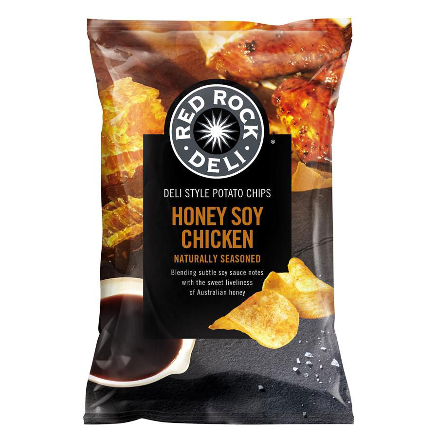 Red Rock Chip Honey Soy Chicken 165g COS Complete Office Supplies