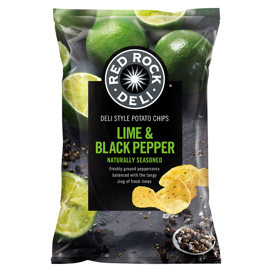 Red Rock Chip Lime Black Pepper 165g COS Complete Office Supplies