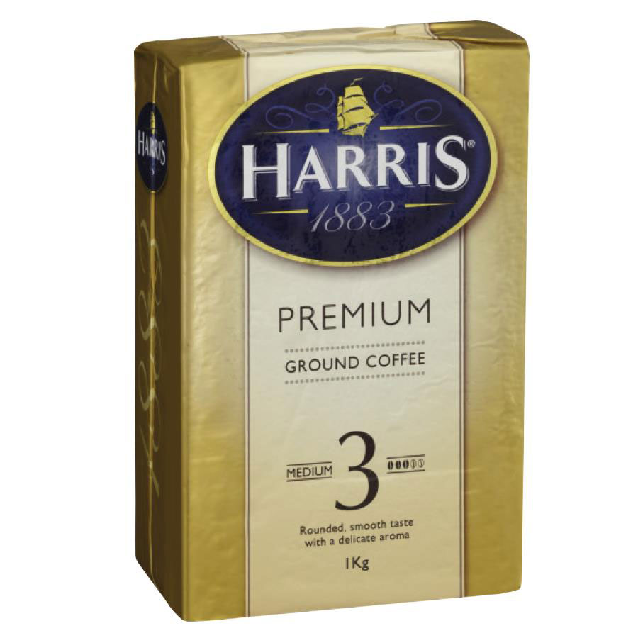 Harris Premium Ground Coffee Brick 1Kg COS Complete Office Supplies
