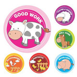 Avery Farm Animals Merit Stickers