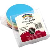 Rainbow Matt Paper Circles 120mm Dia D/S