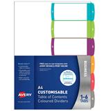 Avery Customisable Dividers A4 1-6