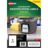 Avery Ultra-Resistant Label 2 Per Sheet