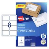 Avery Trueblock Laser Labels 8 Per Sheet