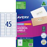 Avery Quick Peel Labels 45 Per Sheet