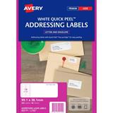 Avery Quick Peel Labels 14 Per Sheet