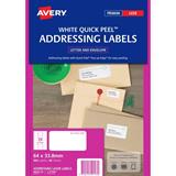 Avery Quick Peel Labels 24 Per Sheet