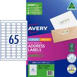 Avery Quick Peel Labels 65 Per Sheet