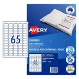 Avery Waterproof Labels 65 Per Sheet
