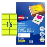 Avery Hi-Visibility Labels 16 Per Sheet