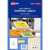 Avery Hi-Visibility Labels 2 Per Sheet