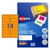 Avery Hi-Visibility Labels 14 Per Sheet