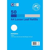 Paper Refills A4 7mm Ruled 7 Holes Reinf