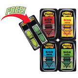 Post-it Printed Flags Sign Here + Arrows