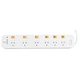 6 Outlet Individual Switch Power Board