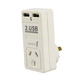 Single Power Adaptor & 2 USB Ports