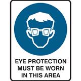 Eye Protection Must Be Worn Poly 450x300