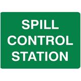 Spill Control Station Sign Metal 225X300