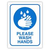 Please Wash Your Hands Poly 225x300mm
