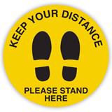 Keep Your Distance Floor Sign 350mm di