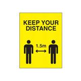 Social Distance Wall Sign 225x330mm
