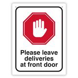 Leave Deliveries At Front Door 225x300mm