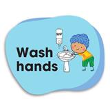 Wash Hands Outdoor Marker 250x200mm