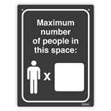 Maximum No. of People in Space Sign Poly