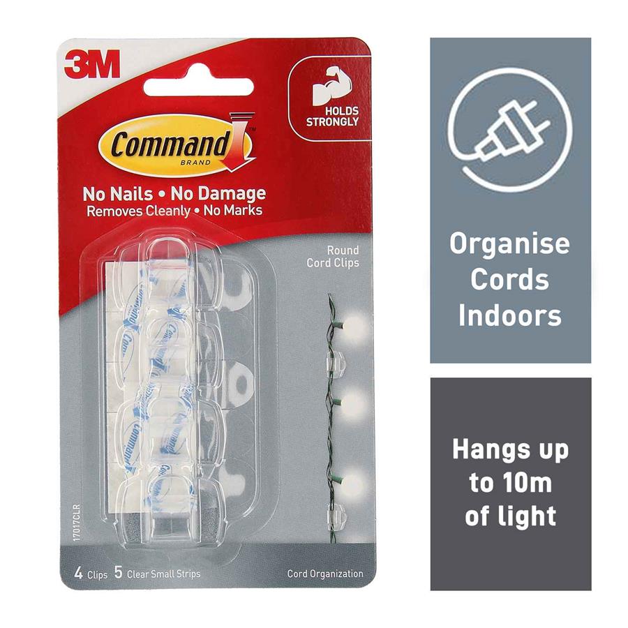3M Command Cord Clips Small ADHE8040 COS Complete Office Supplies