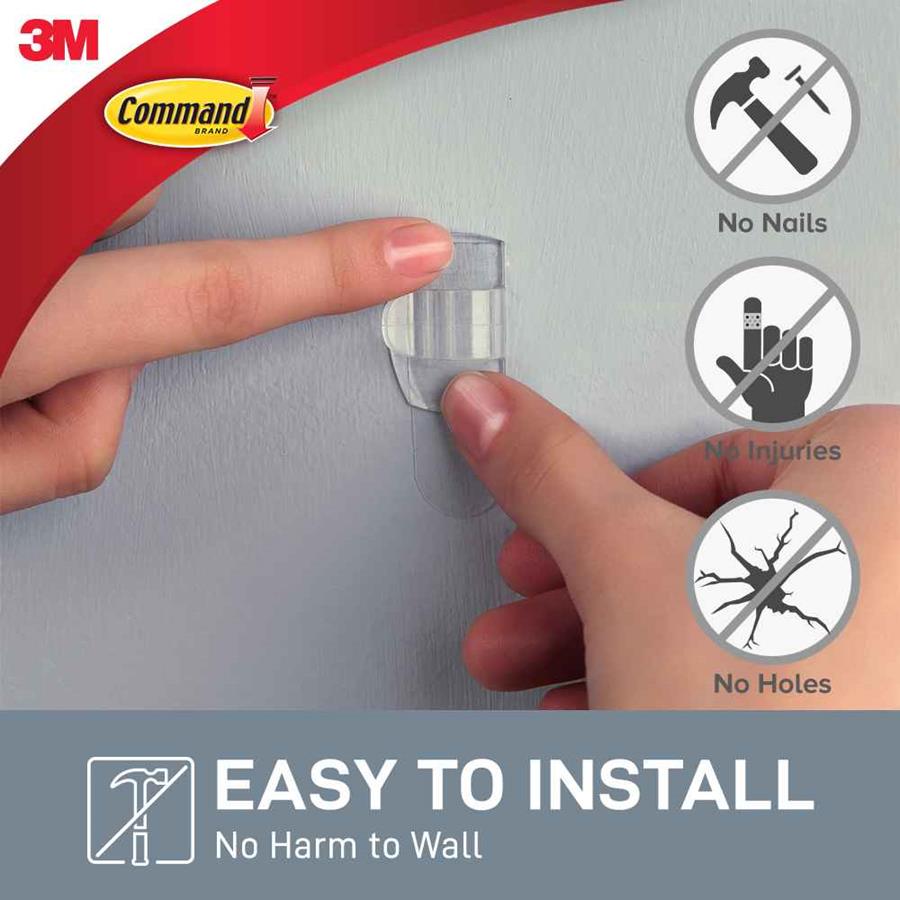 3M Command Round Cord Clips Small ADHE8040 COS Complete Office