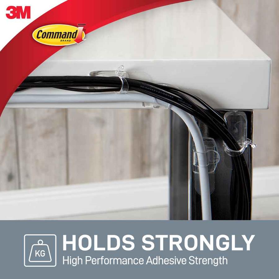 3M Command Round Cord Clips Small ADHE8040 COS Complete Office