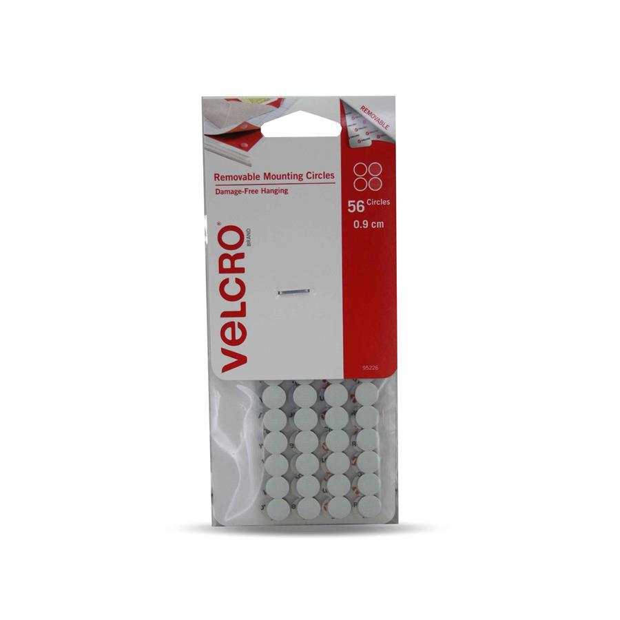 COS ADHESIVE REMOVABLE VELCRO CIRCLES 0.9CM SET56*