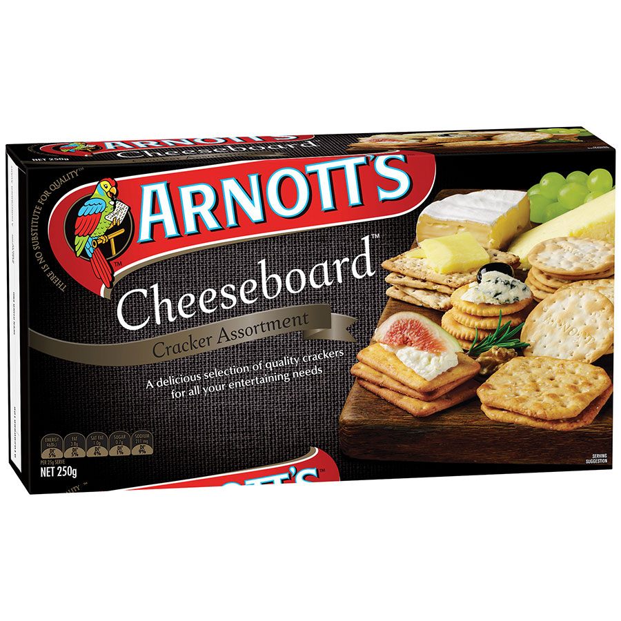 COS BISCUITS ARNOTTS CHEESEBOARD 250GM PKT