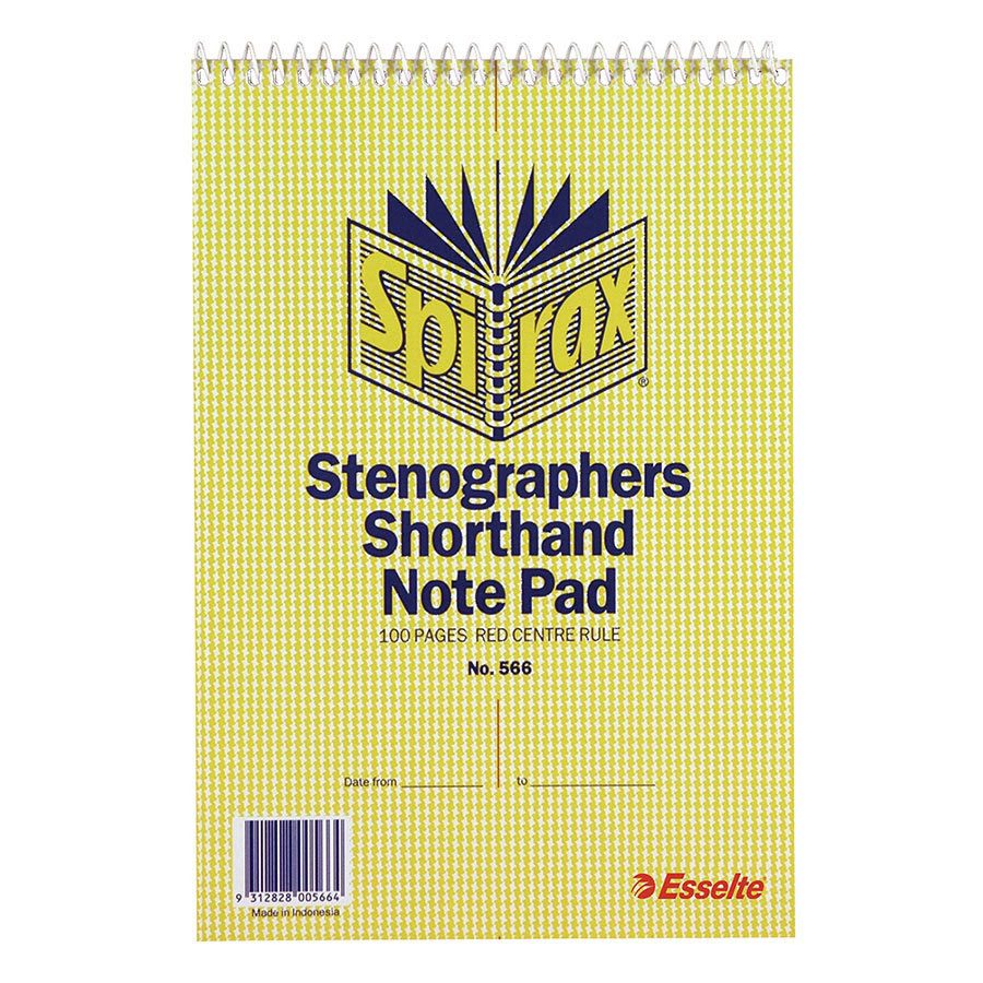 Spirax Stenographers Book 566 100 Pg BOOK9045 COS Complete Office