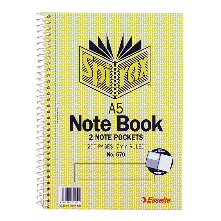 COS Spirax Notebook 570 A5 200 Pg