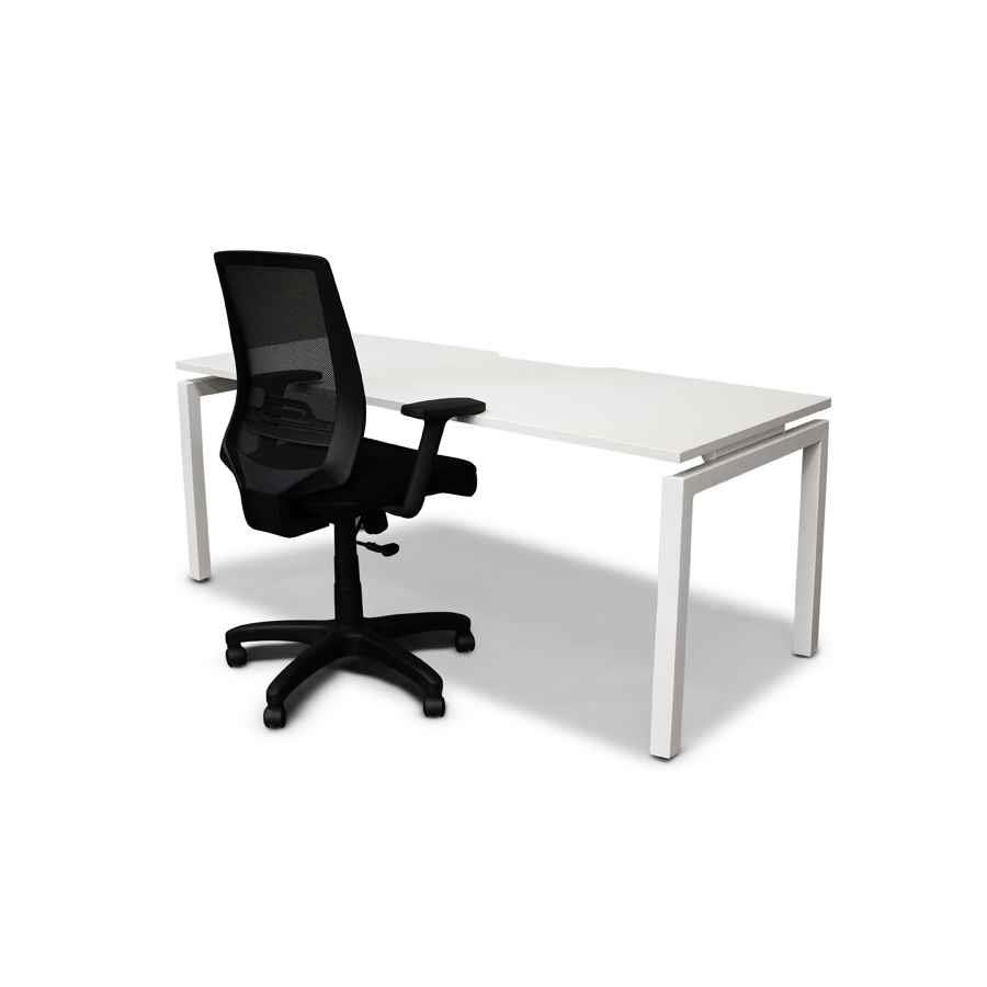 ULTIMA 1 PERSON DESK 1500 X 750MM WHITE - DESK9601WE | COS - Complete