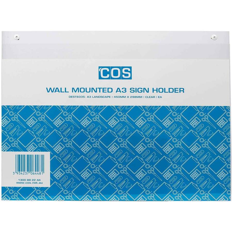 Menu Sign Holder A3 L/S Wall Mount