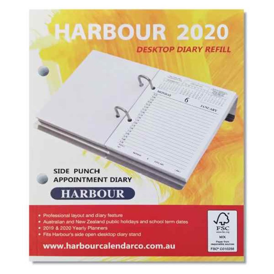 COS DESK CALENDAR REFILL HARBOUR SIDE PUNCH 2020