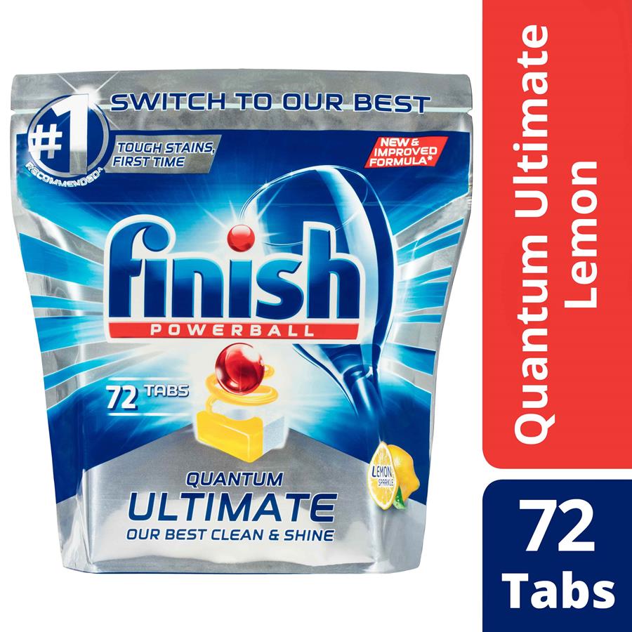 COS DISHWASH TABLET FINISH QUANTAM ULTIMATE LEMON PK72