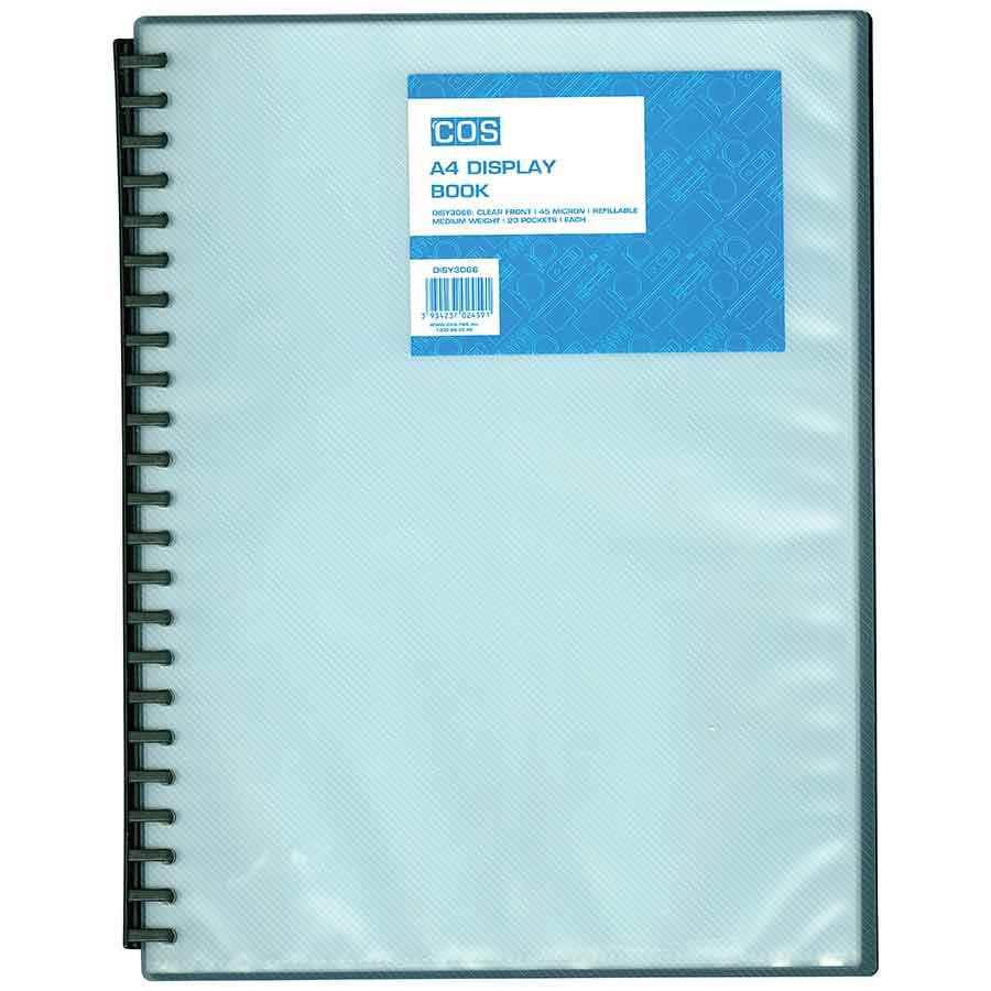 COS Display Book A4 20P Refill Clear