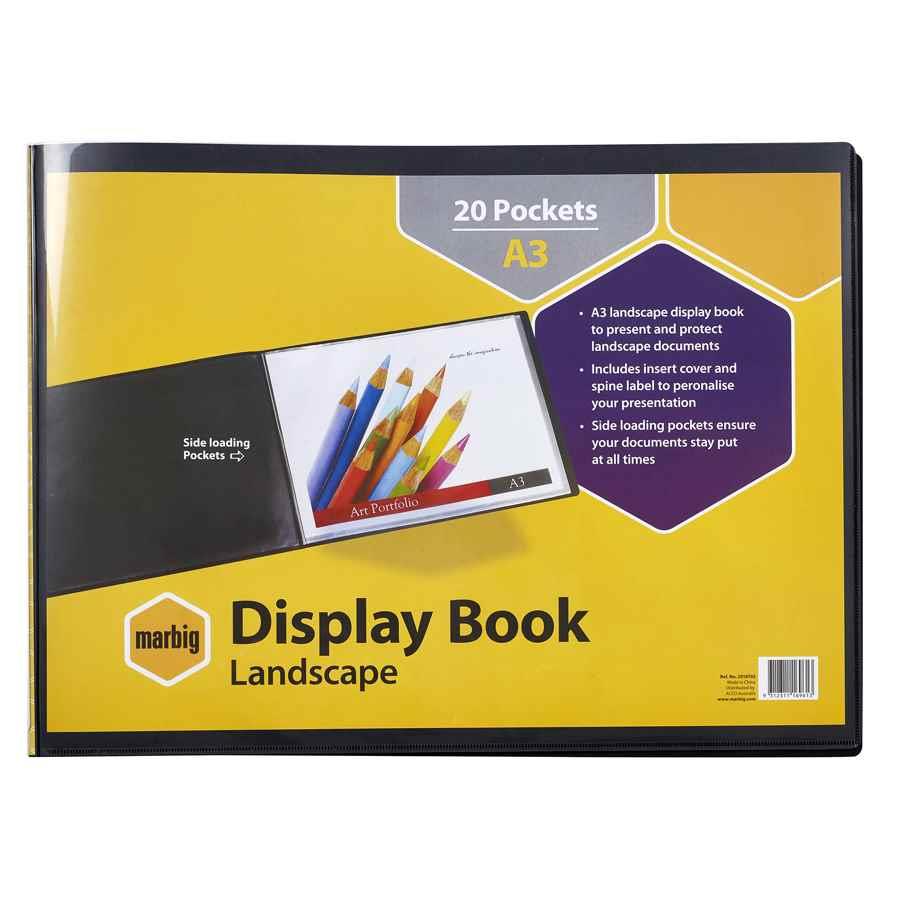 COS DISPLAY BOOK INSERT FIXED A3 20P LANDSCAPE BLK