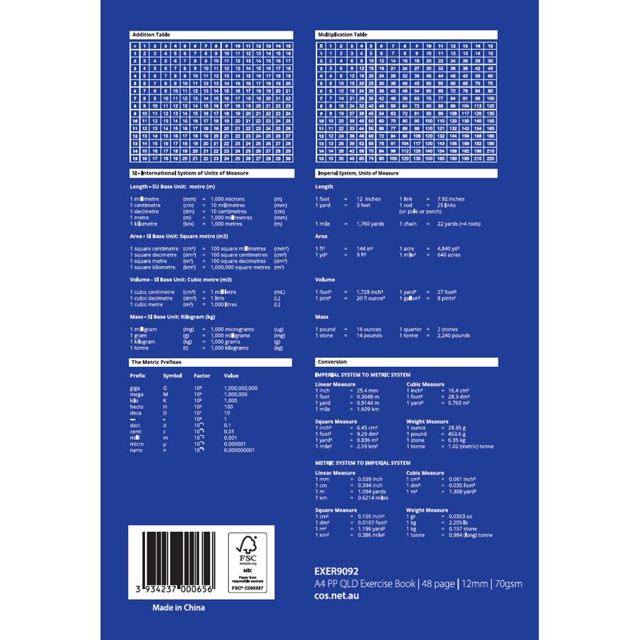COS Protext QLD A4 PP Y3/4 12mm 70gsm 48Pg