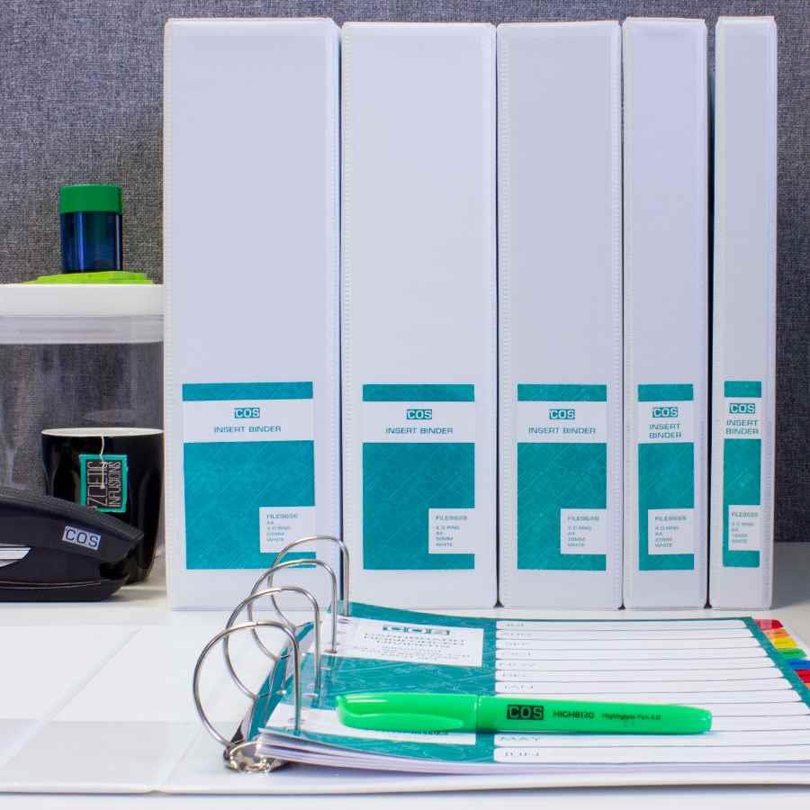 COS Insert Binder A4 2 Ring 16mm