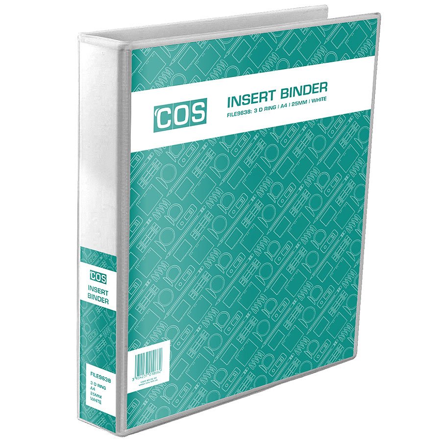 cos insert binder a4 3 ring 25mm file9638 cos complete office