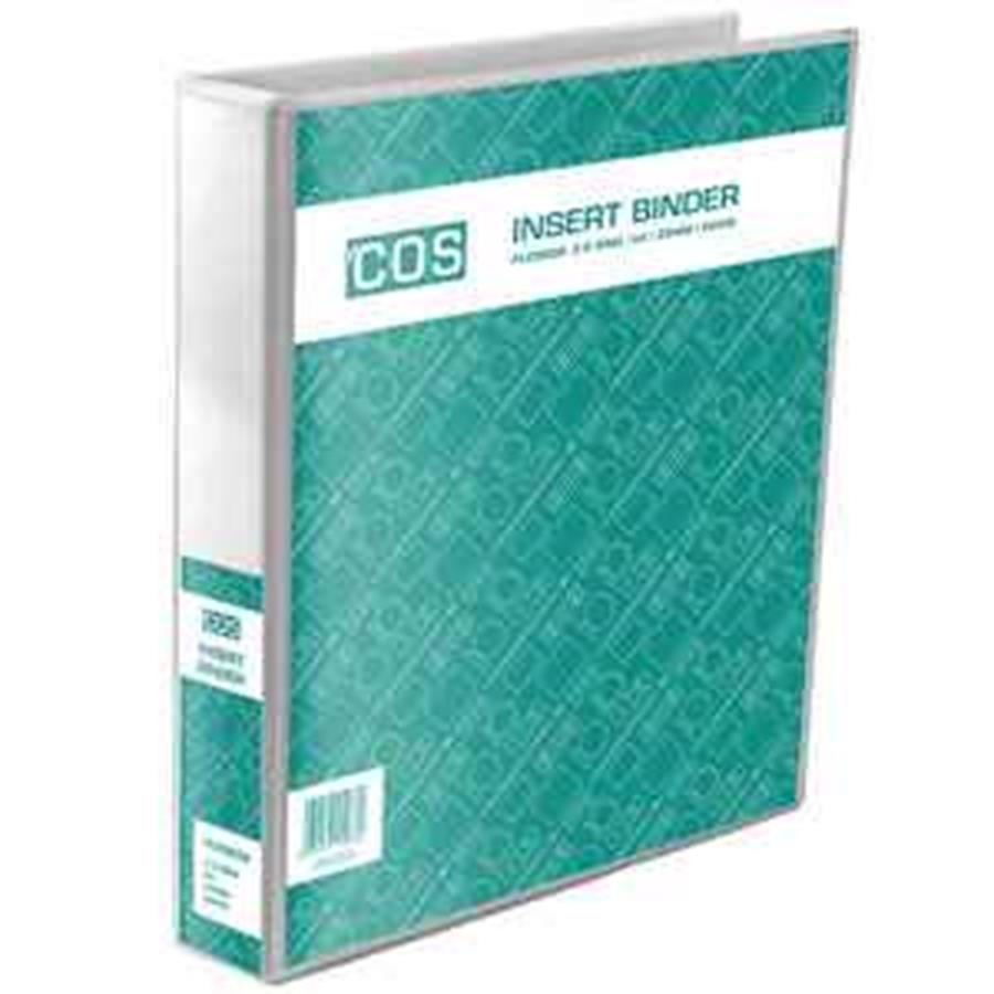 COS BINDER INSERT 3 *D* RINGS 25MM A4 WHITE