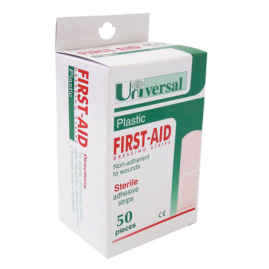 COS FIRST AID ADHESIVE PLASTIC STRIPS PKT50